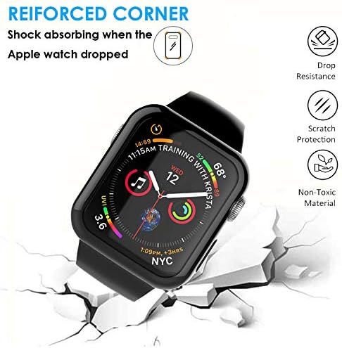 [5 חבילה] תואם ל- eBizcity עבור Apple Watch Series 3 / Series 2 עם מגן מסך 38 ממ מארז מגן כולל TPU HD כיסוי דק במיוחד ל- IWatch 3/2
